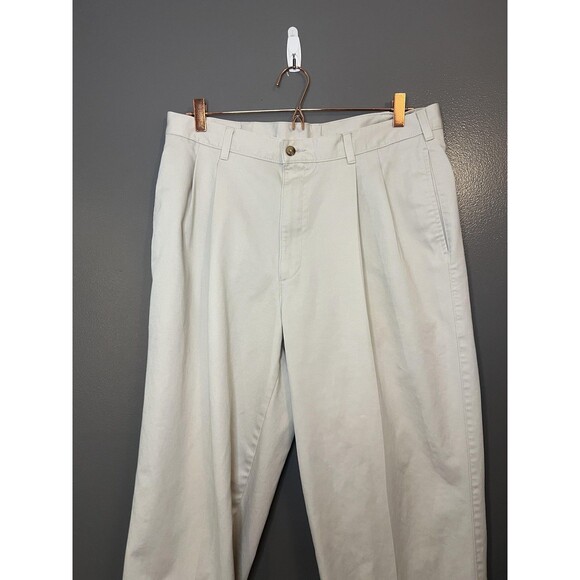 Flyers Other - Flyers Chino Pants Mens 36x30 Khaki Pleated Front Cotton Twill Classic Fit